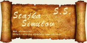Stajka Simulov vizit kartica